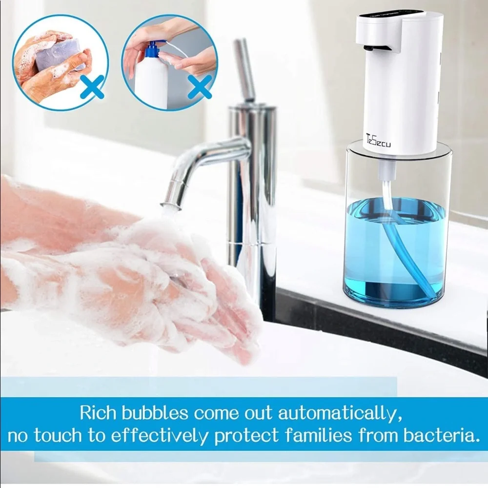 NEW! Touchless Soap Dispenser Automatic Foam Hands-Free Countertop Transparent